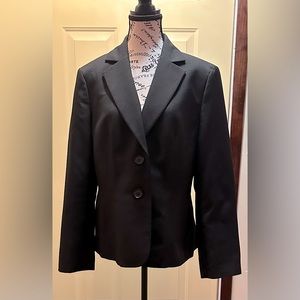 Evan Picone, black, structured, lined women’s blazer/jacket; size 14